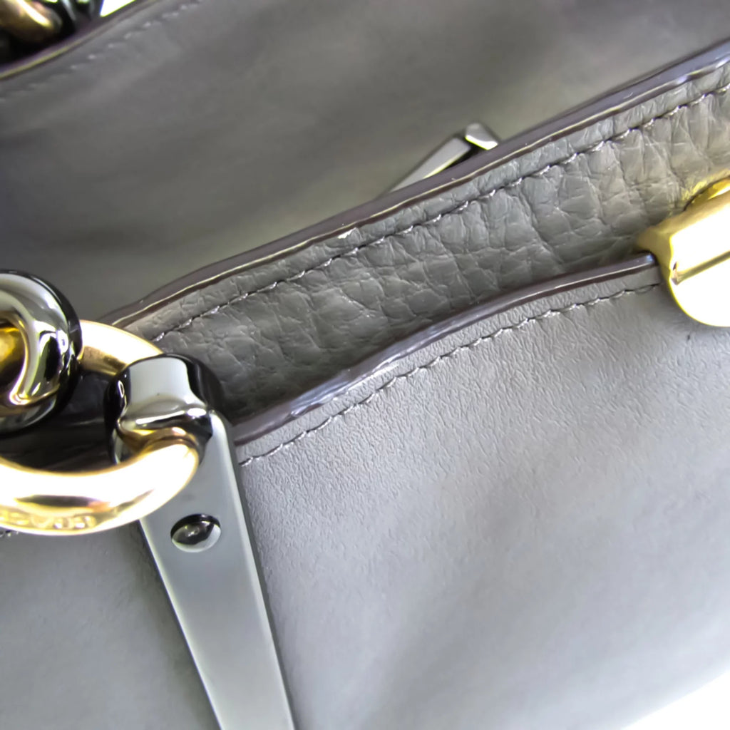 Shoulder (Good) Gray Coach Handbag Leather Bag Womens Pre-Owned