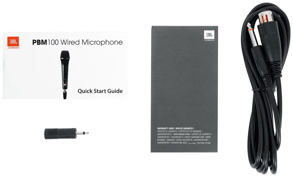 w/ Dynamic Mic Cable Vocal Microphone Wired JBL PBM100