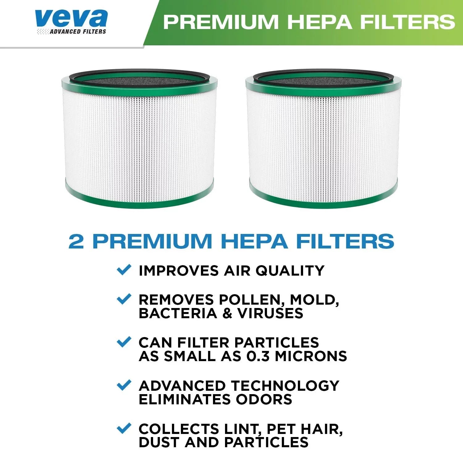 HEPA VEVA 2 Cool With Pack Filter Dyson Link Replacement All Pure Compatible Premium