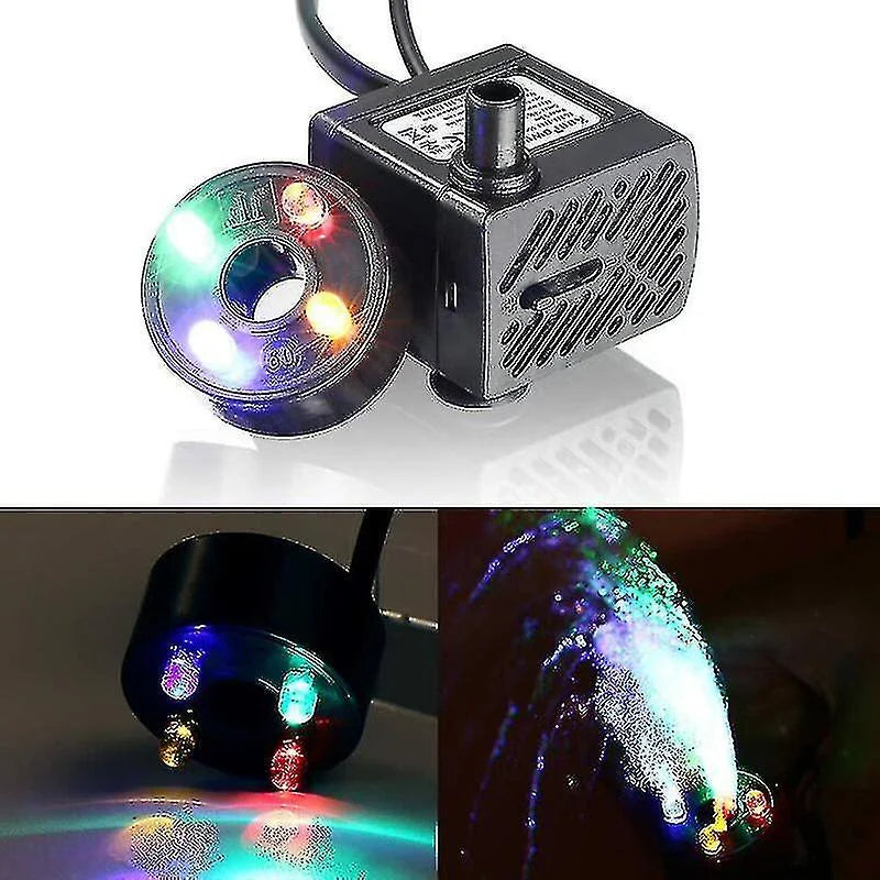 With Mini Pond, Well, Aquarium, 3.5w, Water Small Pump Fountain Garden, Water 180l/h, Led, Pump Garden