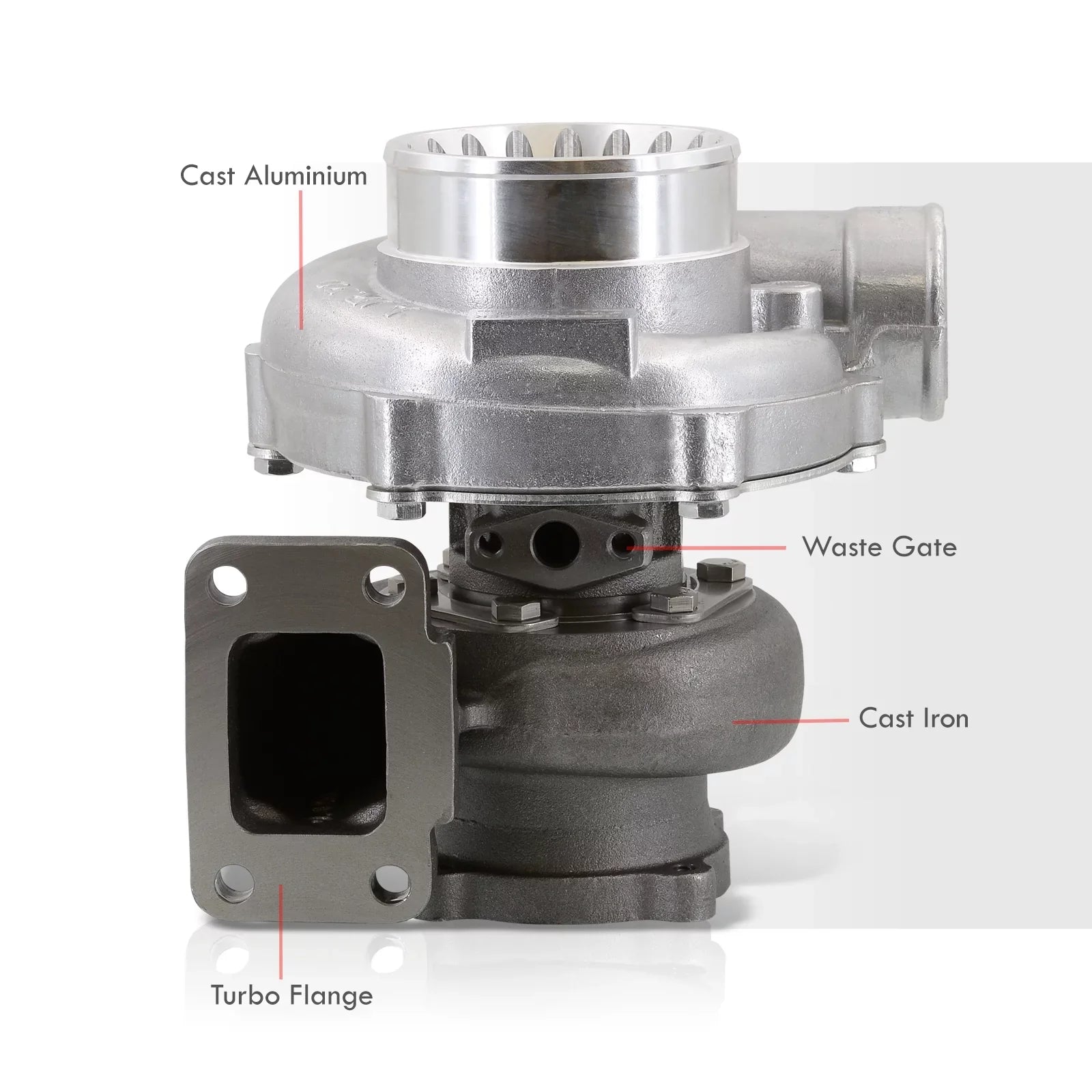 For AR GT30 Distributors Anti-Surge GT3582 Turbine Cooled 0.70 Flange Car Universal GT35 GTX3582R 4-Bolt T3 A/R & Water Charger 0.82 Compressor Turbo Oil AJP Boost Turbocharger Compatible/Replacement