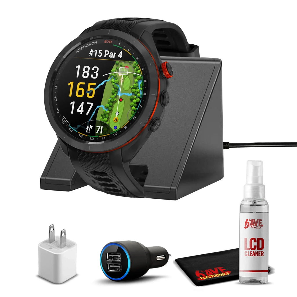 with Accessories Garmin S70, (47mm) Black Approach