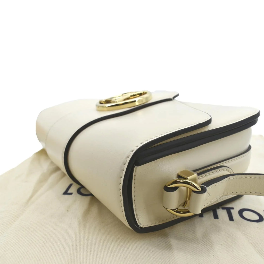 Pre-owned Bag VUITTON 9 Shoulder LOUIS Creme Leather Pont Calfskin