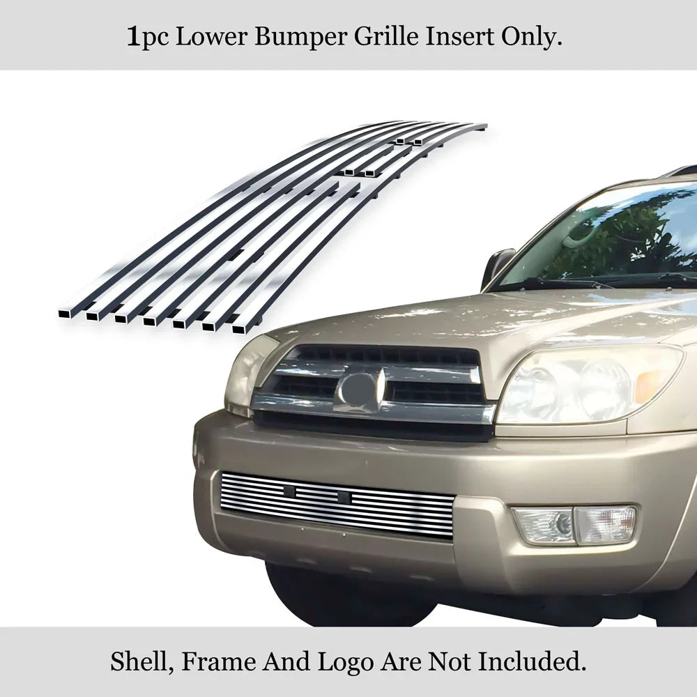 N19-S52456T APS Lower Toyota 8x6 Grille Premium 4Runner Steel Billet 2003-2005 Bumper Chrome Compatible with Stainless